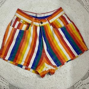 Retro rainbow shorts